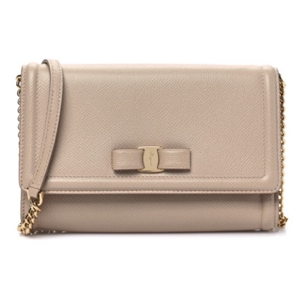 Salvatore Ferragamo Hammered Calfskin Vara Bow Mini Purse - Picture 9 of 12